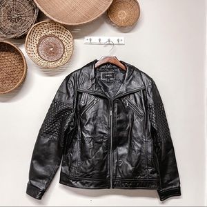 Vintage Leather Moto Jacket